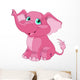 Pink elephant Wall Decal