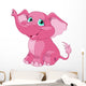 Pink elephant Wall Decal