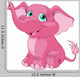 Pink elephant Wall Decal