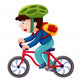 Boy Bicycle Vector