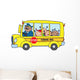 School Bus With Happy Children Wall Mural