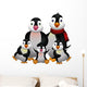 happy penguin family Wall Decal