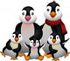 happy penguin family Wall Decal