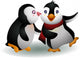 Kissing a Cute Penguin Wall Decal