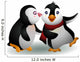 Kissing a Cute Penguin Wall Decal