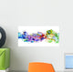 Colorful smoke with images Wall Decal
