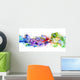Colorful smoke with images Wall Decal