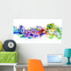 Colorful smoke with images Wall Decal