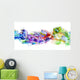 Colorful smoke with images Wall Decal