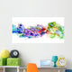 Colorful smoke with images Wall Decal