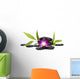 Beautiful orchid and bamboo plant with stacked stones Wall Decal