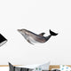 Grey Dolphin White Wall Decal
