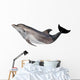 Grey Dolphin White Wall Decal