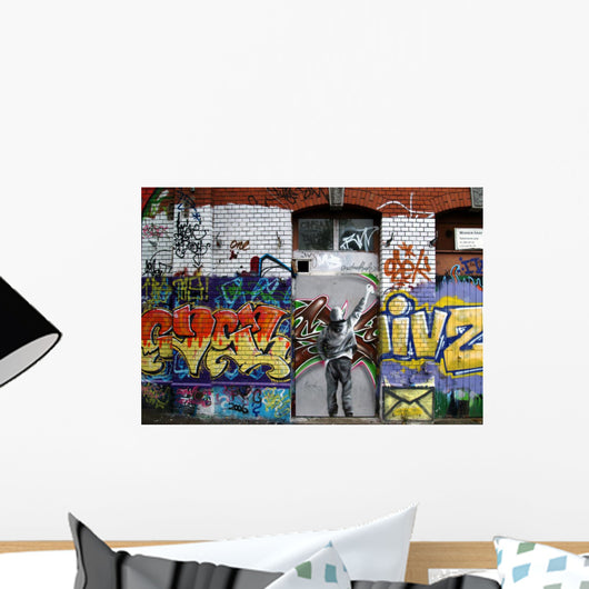 facade and graffiti Wall Mural