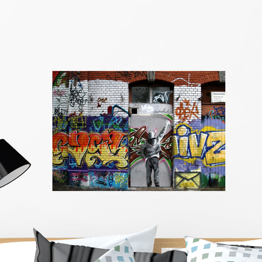 facade and graffiti Wall Mural