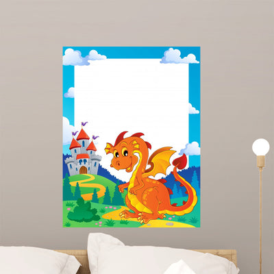 Fairy Tale Theme Frame Wall Mural shown on a wall