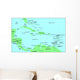 Sea maps series: Caribbean Sea Wall Mural