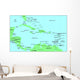 Sea maps series: Caribbean Sea Wall Mural