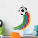 Rainbow Soccer ball Wall Decal