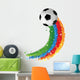 Rainbow Soccer ball Wall Decal