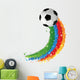 Rainbow Soccer ball Wall Decal