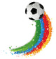 Rainbow Soccer ball Wall Decal