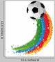 Rainbow Soccer ball Wall Decal