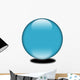 3D Blue Colored Sphere Wall Decal