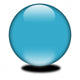 3d blue colored sphere Wall Decal