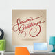 'season's greetings' hand lettering (vector) Wall Mural