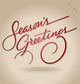 'season's greetings' hand lettering (vector) Wall Mural