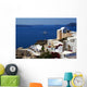 Architecture on Santorini island, Greece Wall Mural