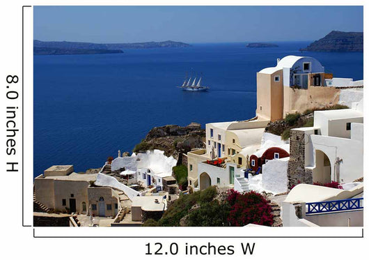 Architecture on Santorini island, Greece Wall Mural