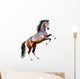 Vector Realistic Bay Horse Rearing up Isolated Wall Decal