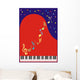 festive grand piano Wall Mural