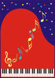 festive grand piano Wall Mural