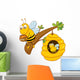 honey bee and comb Wall Decal