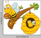 honey bee and comb Wall Decal