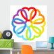 Rainbow connected hearts Wall Decal