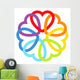 Rainbow connected hearts Wall Decal