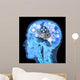 Intellectual thinker , Human xray with gears for brains Wall Mural