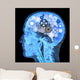 Intellectual thinker , Human xray with gears for brains Wall Mural