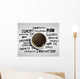 Coffee Cup Word Cloud Wall Decal