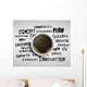 Coffee Cup Word Cloud Wall Decal