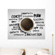 Coffee Cup Word Cloud Wall Decal