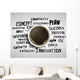 Coffee Cup Word Cloud Wall Decal