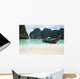 Fishing boat on Thailand beach Wall Mural