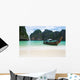 Fishing boat on Thailand beach Wall Mural