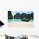 Fishing boat on Thailand beach Wall Mural