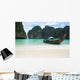 Fishing boat on Thailand beach Wall Mural